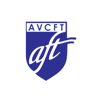 AVCFT logo in blue and white